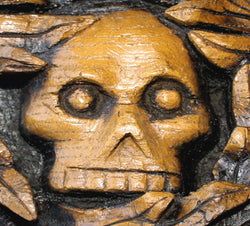 Reproduction Medieval Carving - Green Man Skull
