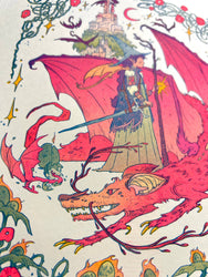 Riso Print - Dragon Witch