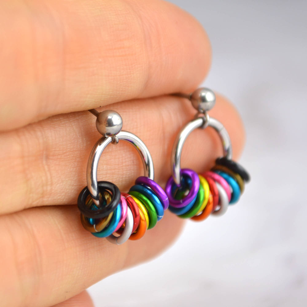 Pridemaille Tiny Hoop Earring - LGBTQ Progress