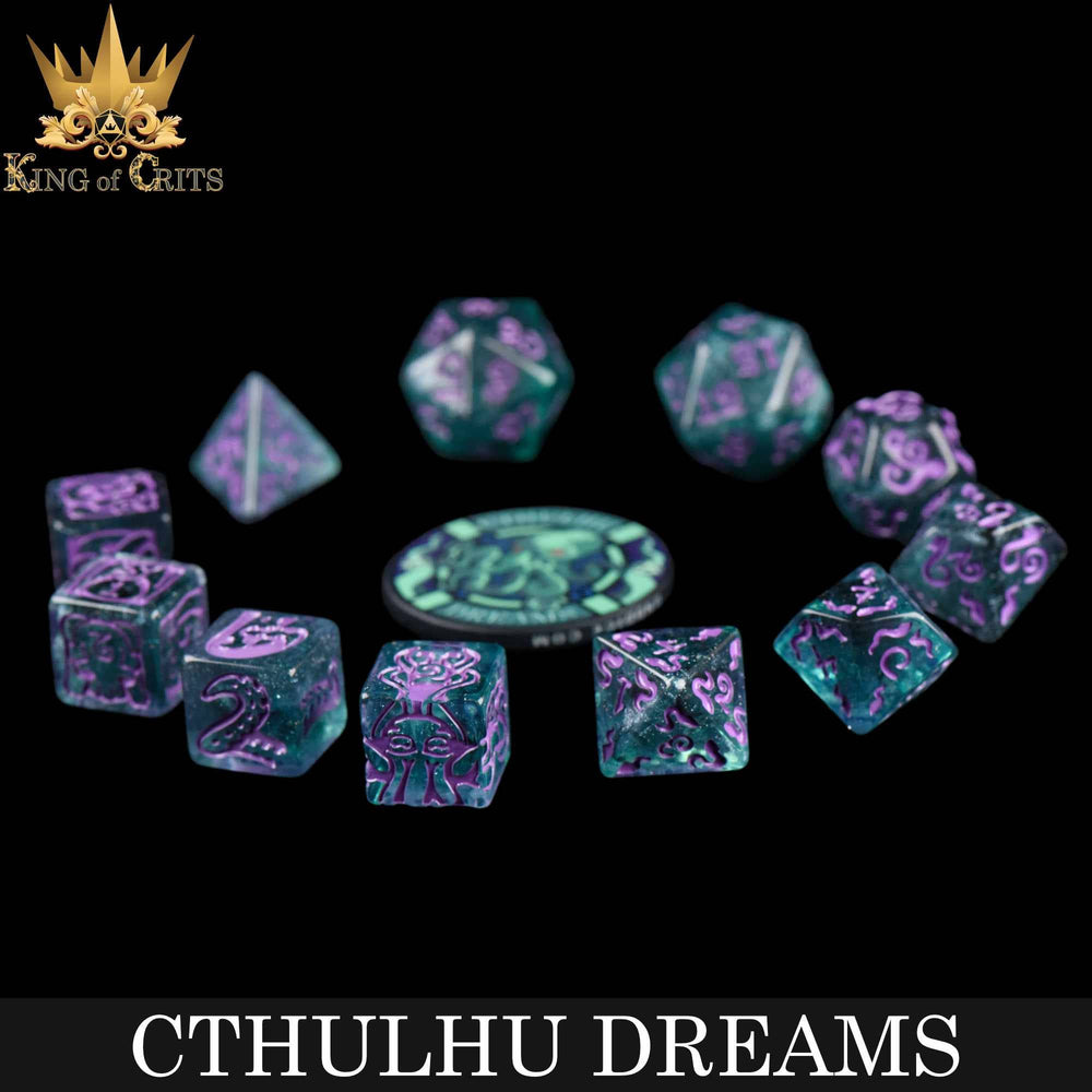 King of Crits Dice Set - Cthulhu Dreams (11-Piece)