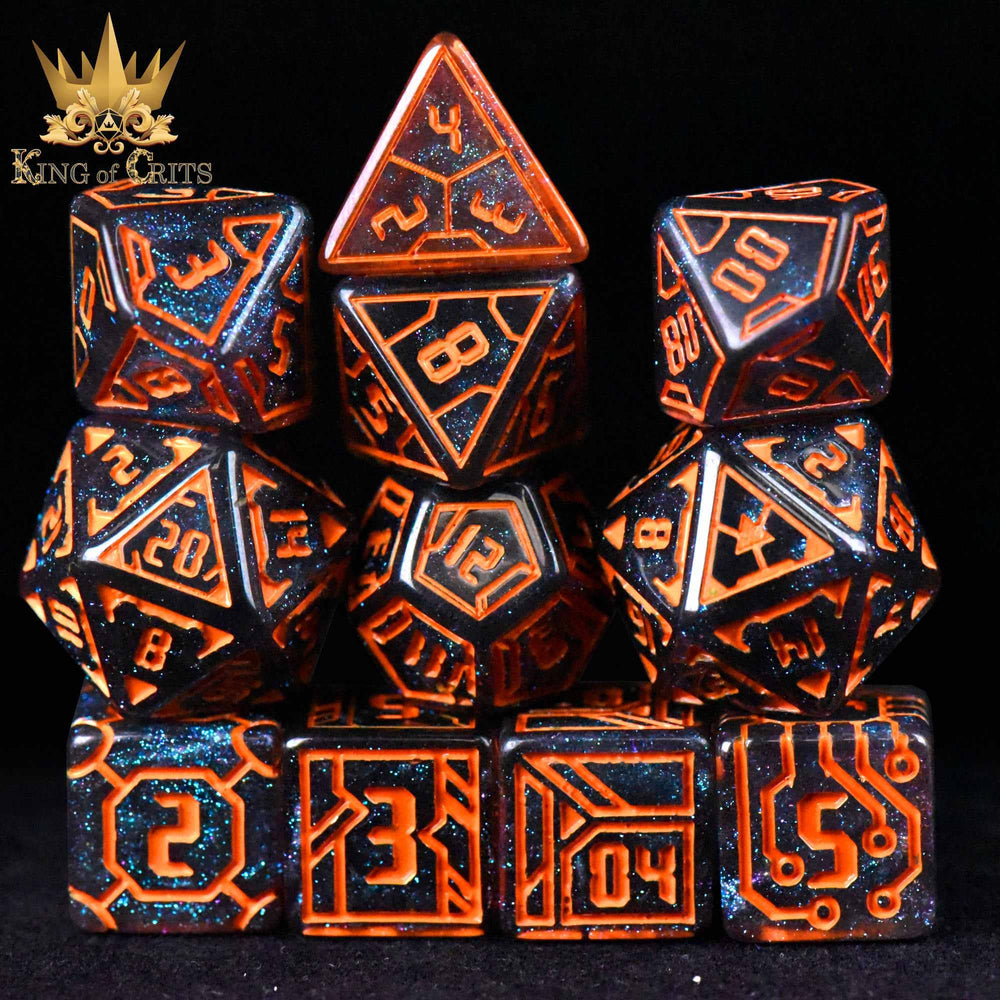 King of Crits Dice Set - Digital Dystopia (11-Piece)