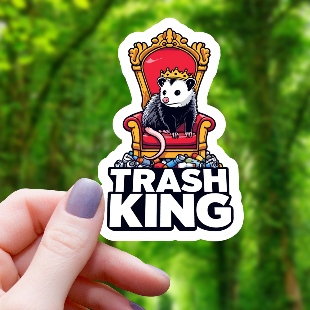 Vinyl Sticker - Trash King Opossum