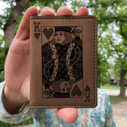 Leather Wallet - King of Hearts (Brown)