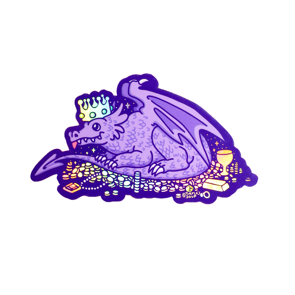 Vinyl Sticker - Dragon Treasure Hoard (Holographic)
