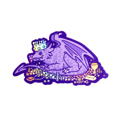 Vinyl Sticker - Dragon Treasure Hoard (Holographic)
