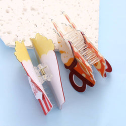 Hair Clip - Cartoon Popcorn