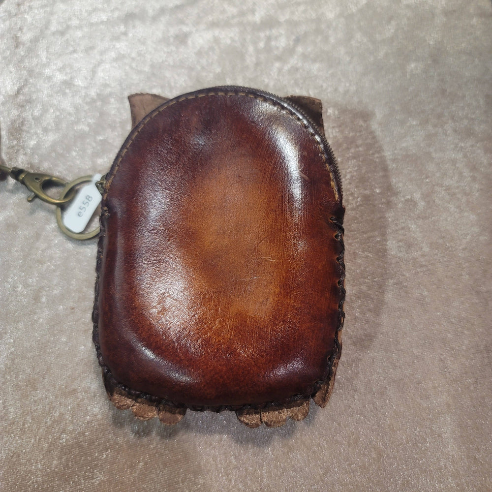 Leather Wristlet - Owl
