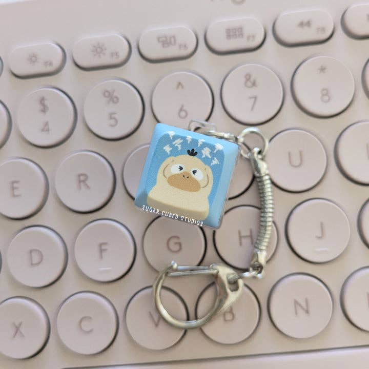 Fidget Keycap Keychain - Confused Duck