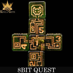 King of Crits Dice Set - 8BIT Quest (11-Piece)