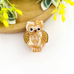 Hair Clip - Gray Owl
