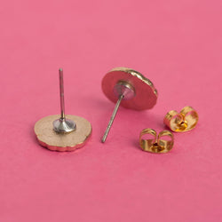 Enamel Earrings - Skull