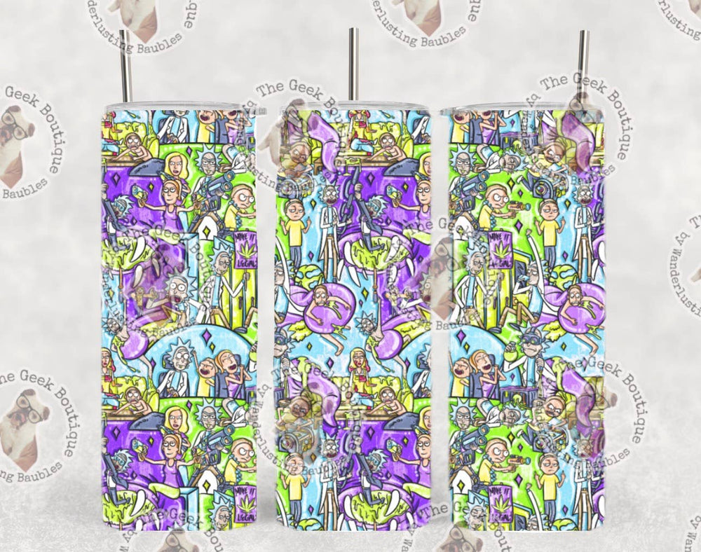 Insulated Tumbler - Doodle Rick & Morty