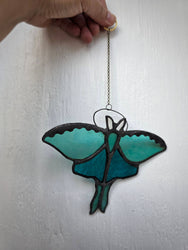 Stained Glass Suncatcher - Luna Moth