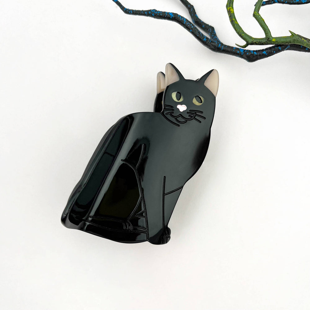 Hair Clip - Creative Black/White Cat