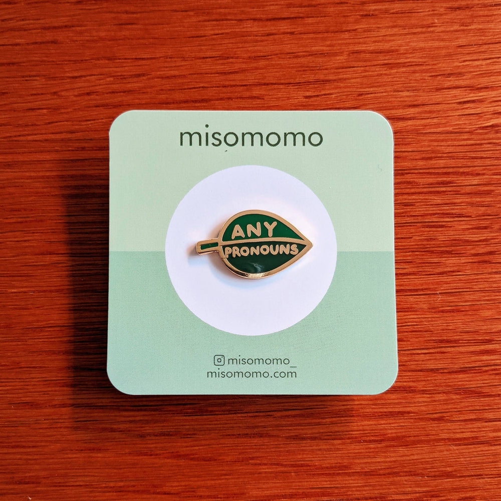 Enamel Pin - Pronoun Leaf (Any Pronouns)