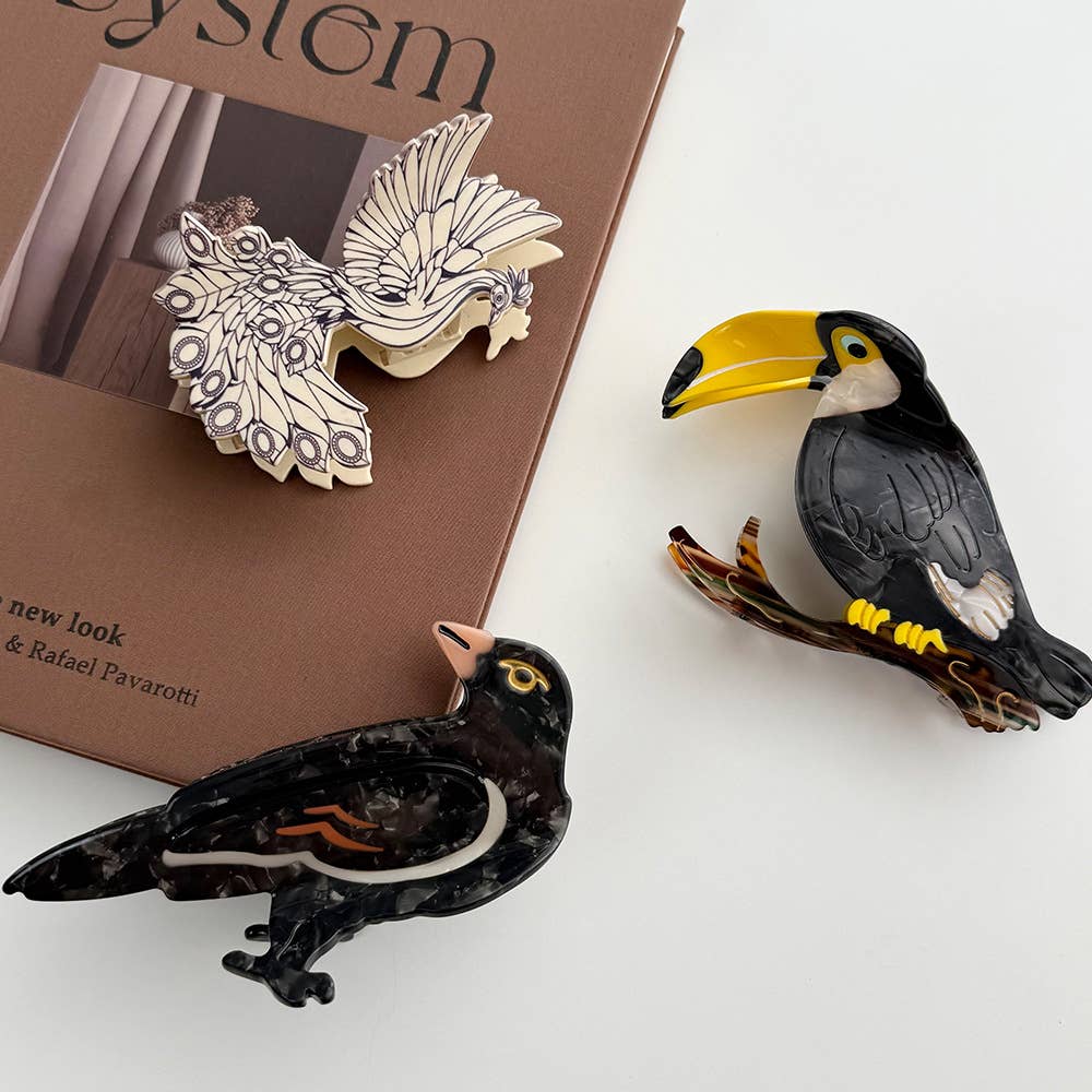 Hair Clip - Crow