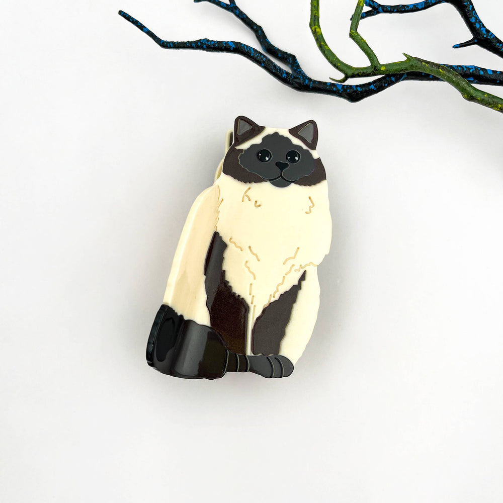 Hair Clip - Creative Black/White Cat