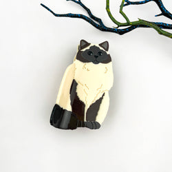 Hair Clip - Creative Black/White Cat
