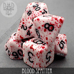 RPG Dice Set - Blood Spatter