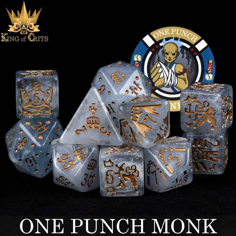 King of Crits Dice Set - One Punch Monk (11-Piece)