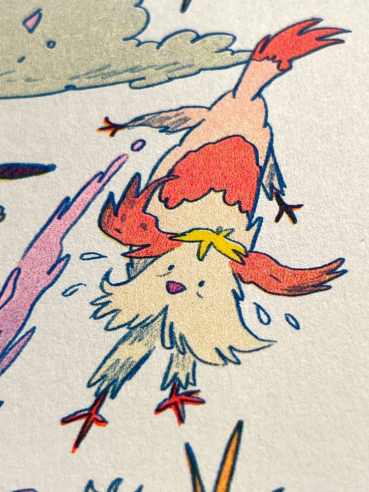 Riso Print - Howl's Moving Castle