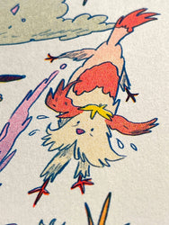 Riso Print - Howl's Moving Castle