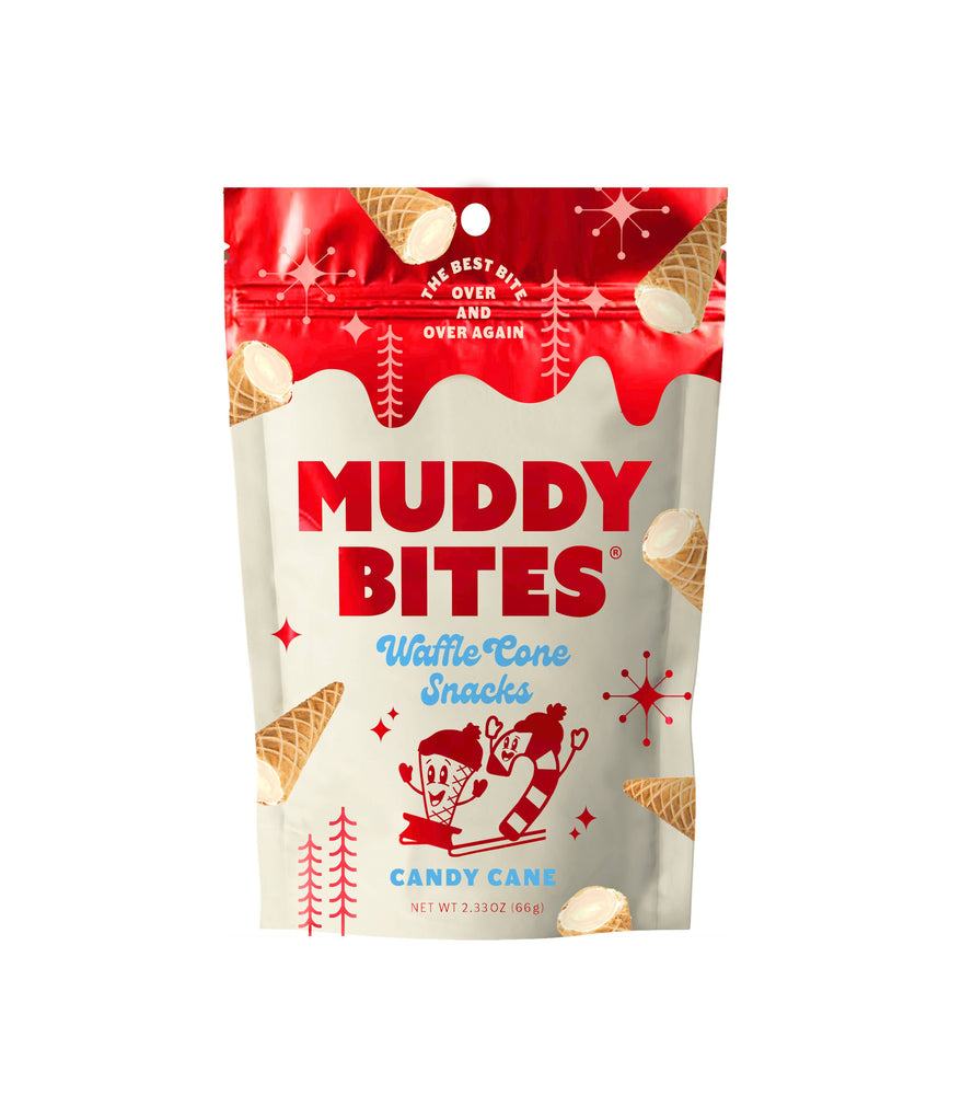 Muddy Bites - Candy Cane Waffle Cone Snacks