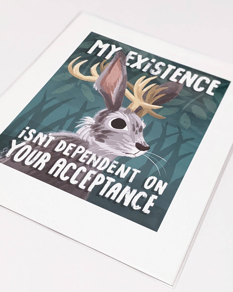 My Existence Jackalope  - Art Print: 5" X7"