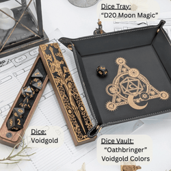 Vegan Leather Dice Tray - Moon Magic