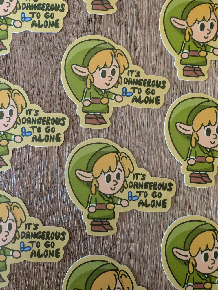 Vinyl Sticker - Zelda Dangerous Alone