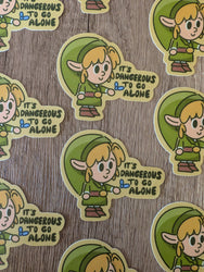 Vinyl Sticker - Zelda Dangerous Alone