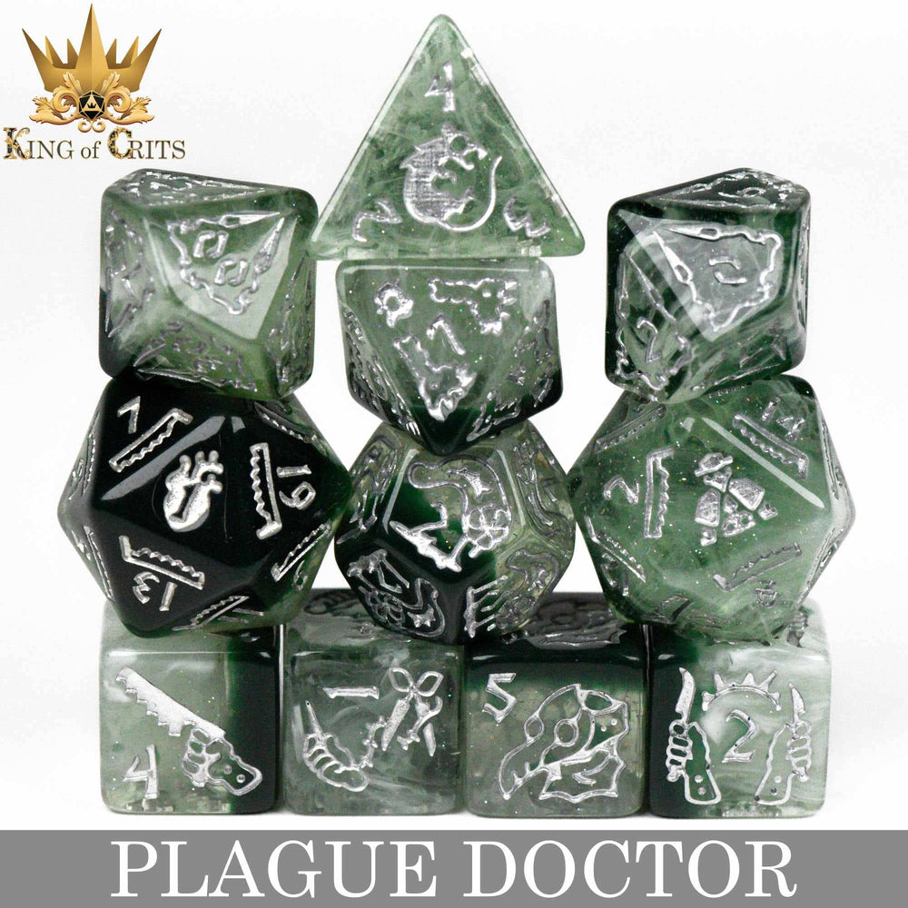 King of Crits Dice Set - Plague Doctor (11-Piece)