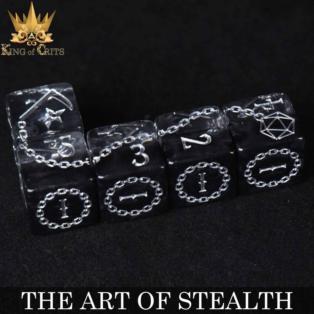 King of Crits Dice Set - The Art of Stealth (11-Piece)
