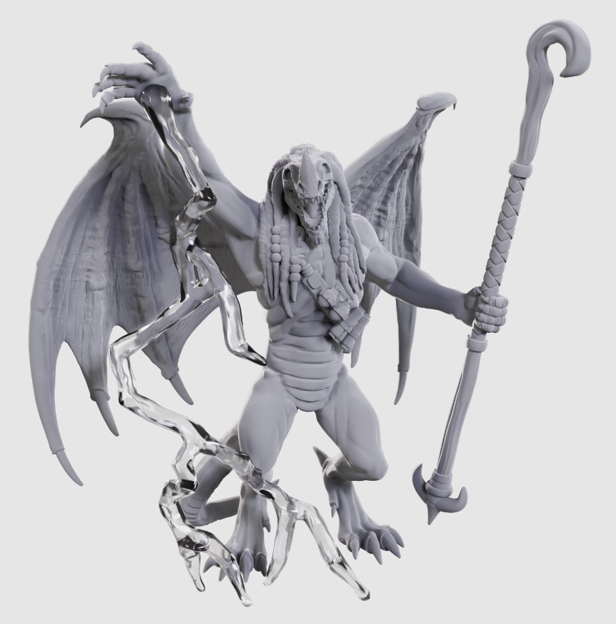 Dungeons & Dragons: Unpainted Miniatures - Blue Abishai (W24)