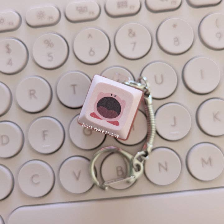 Fidget Keycap Keychain - Kirbo
