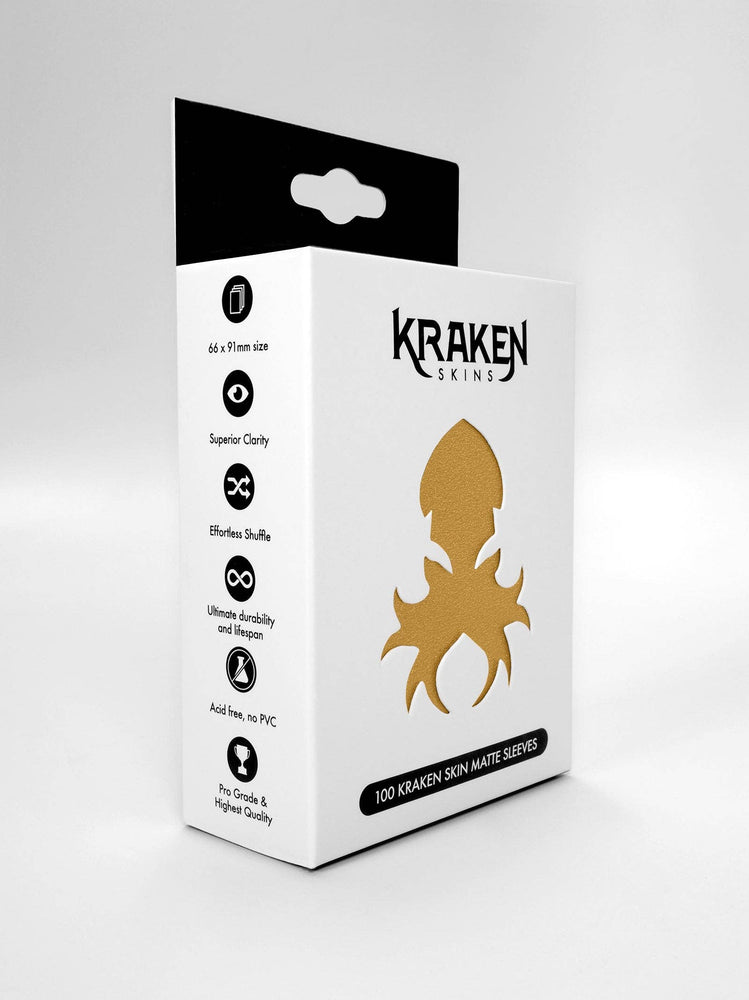 Kraken Skin Sleeves - Antique Gold Matte