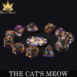 King of Crits Dice Set - The Cat's Meow (11-Piece)