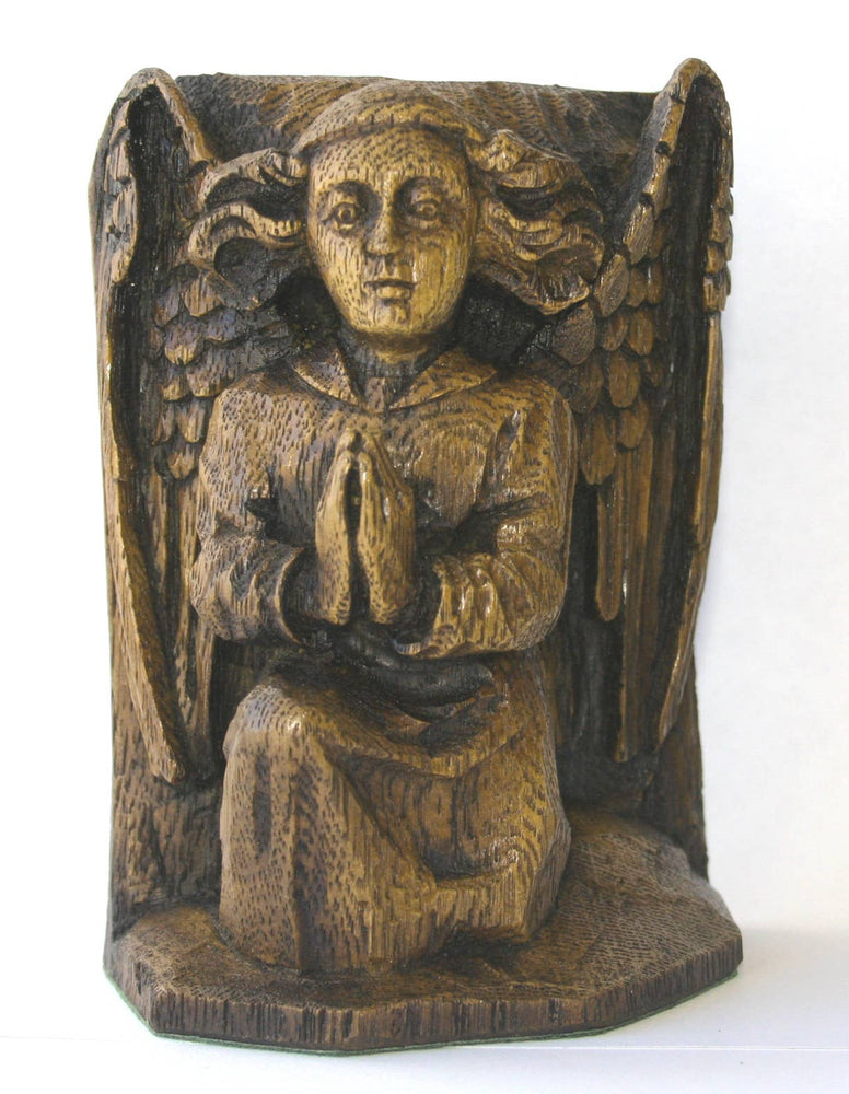Reproduction Medieval Carving - Angel Corbel Praying