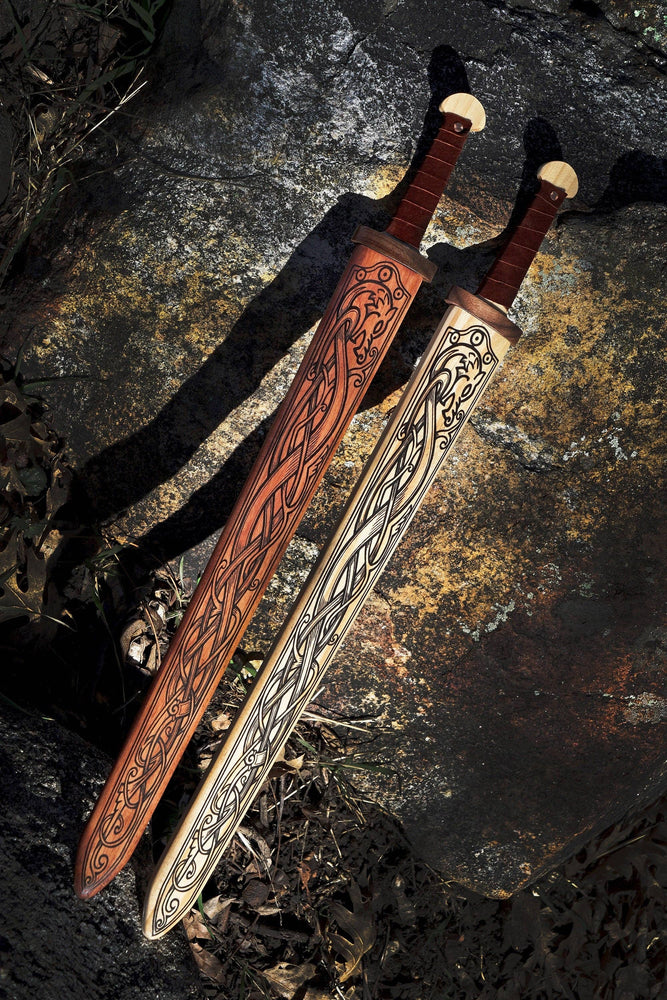 Mini Wooden Viking Sword - Dark Stain