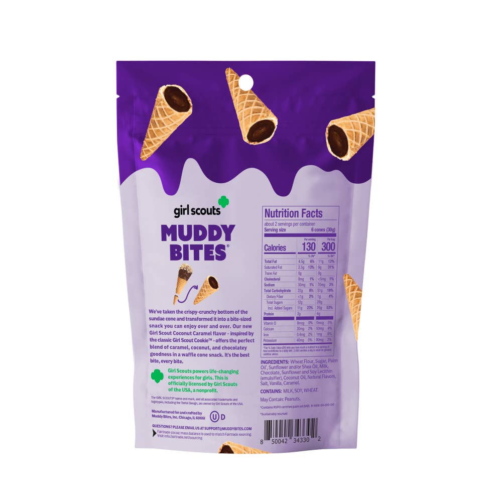 Muddy Bites - Coconut Caramel Waffle Cone Snacks