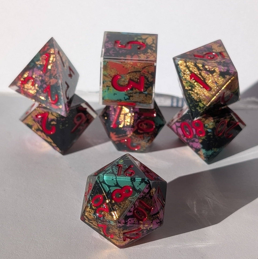 Ebonwood Dice Set - Runeburst
