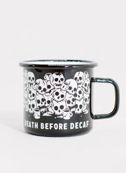 Enamel Mug - Death Before Decaf