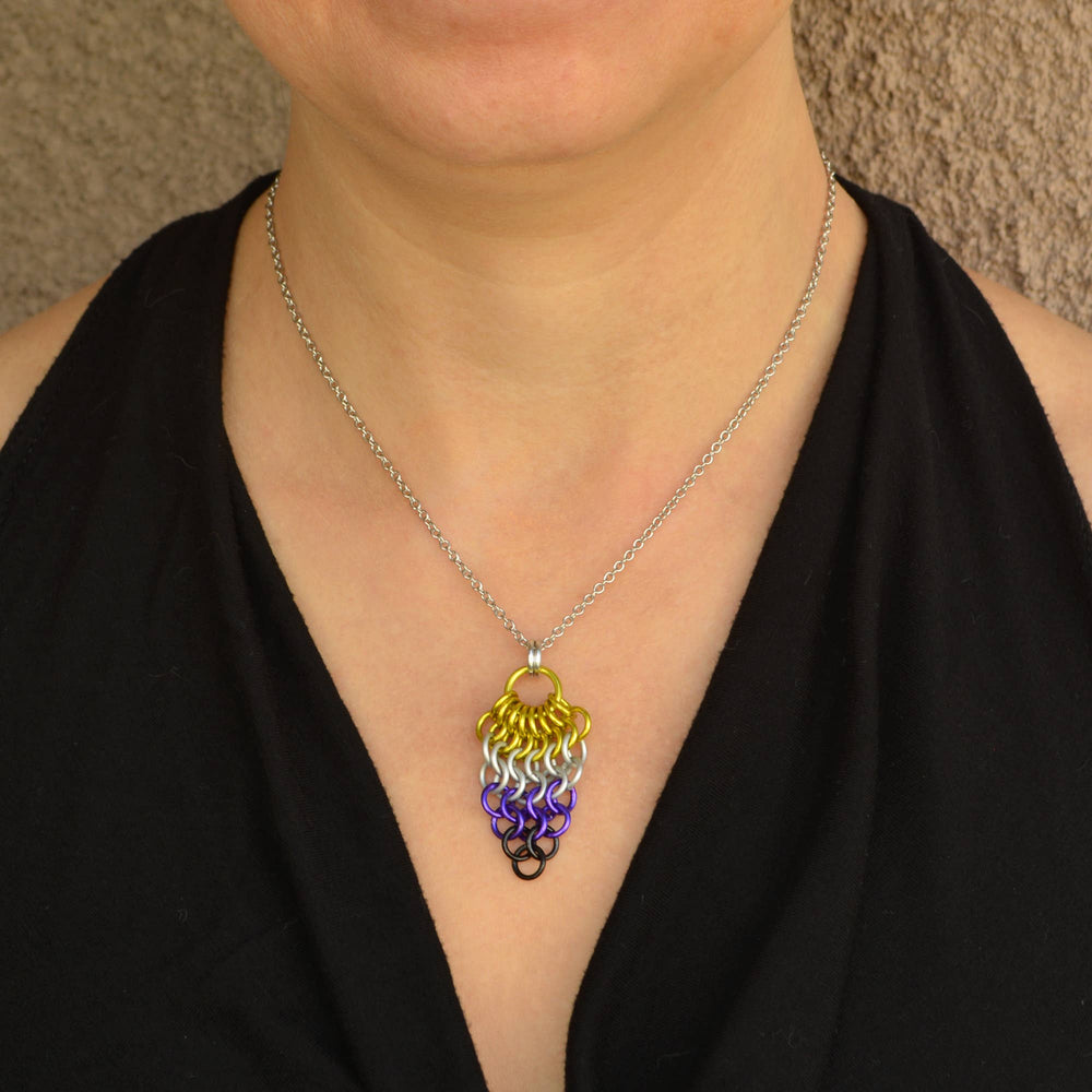 Pridemaille Cluster Pendant - Nonbinary