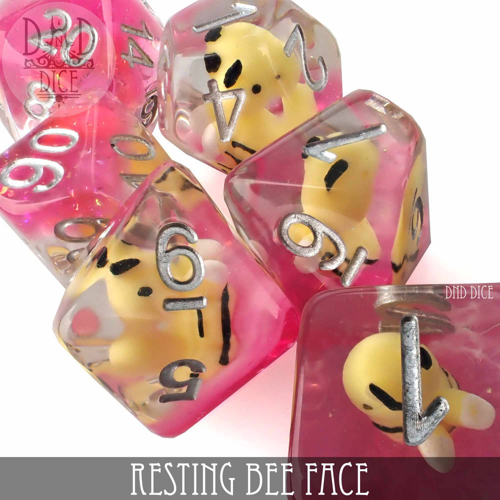 RPG Dice Set - Resting Bee Face