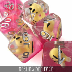 RPG Dice Set - Resting Bee Face