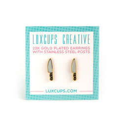Enamel Earrings - Knife
