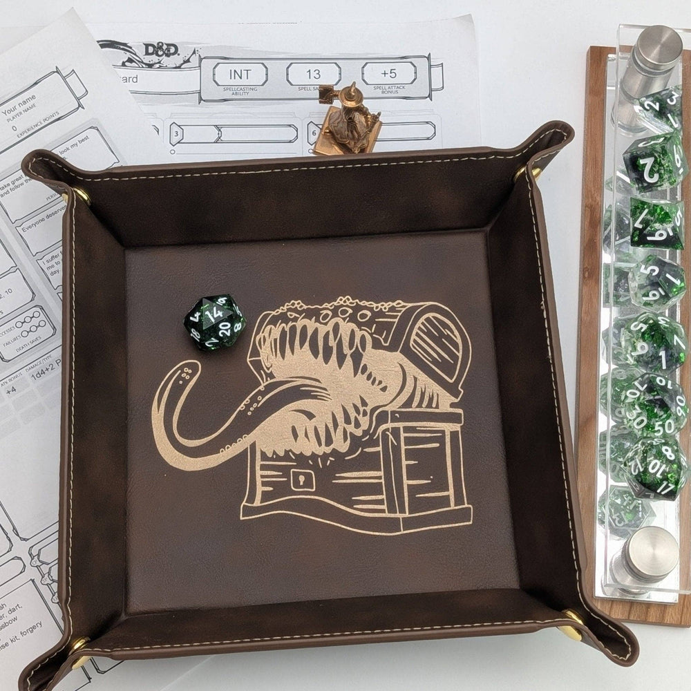Vegan Leather Dice Tray - Mimic