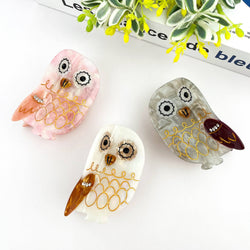 Hair Clip - Gray Owl