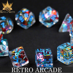 King of Crits Dice Set - Retro Arcade (11-Piece)