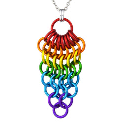 Pridemaille Cluster Pendant - LGBTQ Rainbow